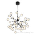 Bubble glass ball branch multi heads pendant light